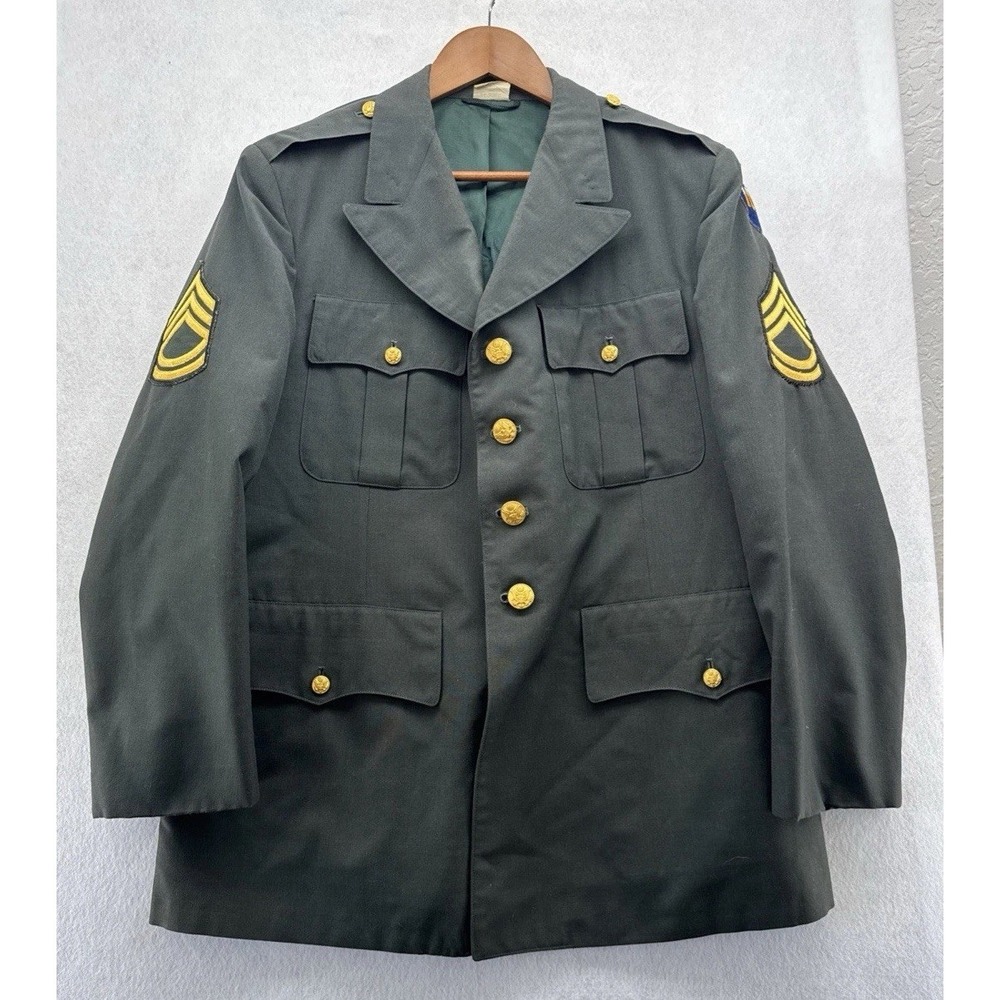 Vintage US Military Uniform 1960-70 Reserve National Guard Training‎ Jacket 44 S